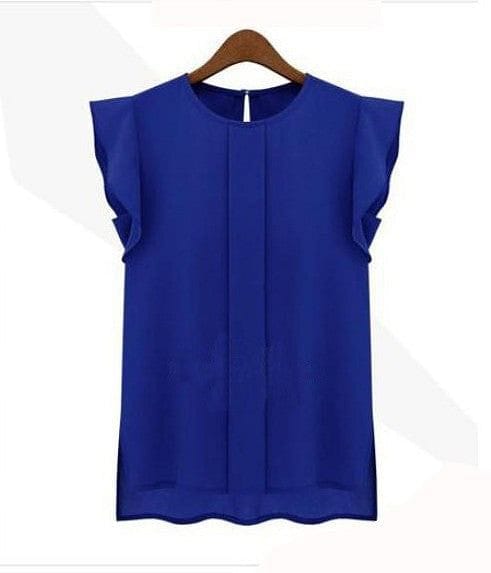 chiffon frill top