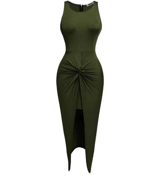 Knotted Form Fitting Maxi Dress RCDCessentials Knotted Form Fitting Maxi Dress RCDCessentials