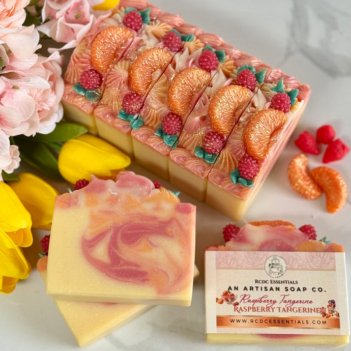 Raspberry Tangerine ~  Handmade Cold Process Goat's Milk Bar Soap
