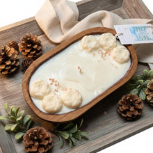 Cuenco de madera para masa ~ Vela de soja natural de 3 mechas vertida a mano