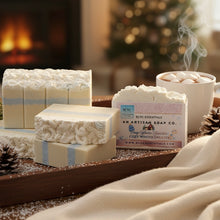 (2 extremos cortados a la IZQUIERDA) Suéter de invierno ~ Jabón en barra de leche de cabra elaborado a mano con proceso en frío