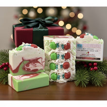 Jabón natural elaborado a mano en frío con diamantes rosas y perlas negras