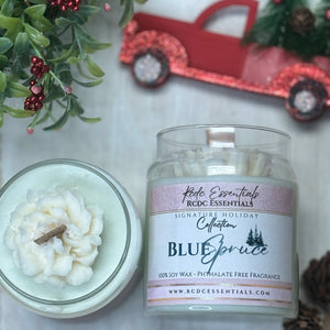 Blue Spruce~ Natural Hand Poured Soy Candle Lg. Jar