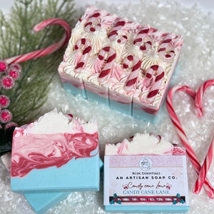 Candy Cane Lane ~ Handmade Cold Process Goat's Milk Bar Soap