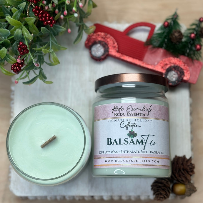 Balsam Fir ~ Natural Hand Poured Soy Candle Lg. Jar