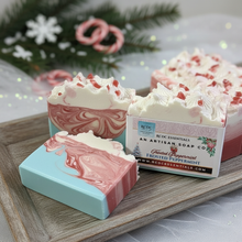 Frosted Peppermint ~ Handmade Cold Process Goat's Milk Bar Soap.