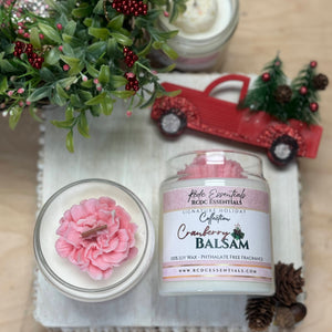 Cranberry Balsam~ Natural Hand Poured Soy Candle Lg. Jar