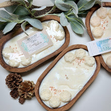 Cuenco de madera para masa ~ Vela de soja natural de 3 mechas vertida a mano