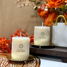 For Only A Fortnight ~ Aesthetic Bubble Pillar Soy Candle/Round Golden Plate