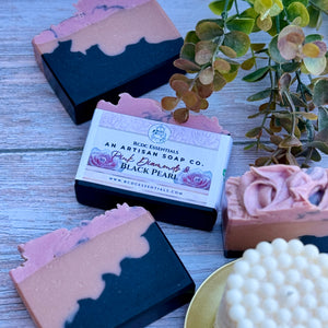 Pink Diamonds & Black Pearl ~ Natural Handmade Cold Process Soap