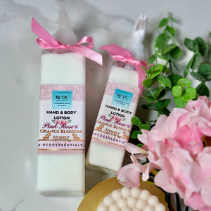 Pink Rose & Orange Blossom Honey ~ Luxury Natural Hand & Body Lotion