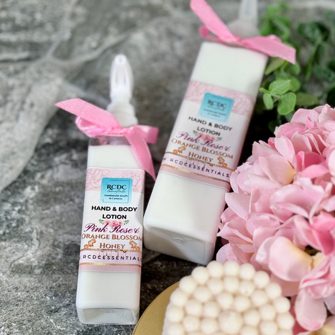 Pink Rose & Orange Blossom Honey ~ Luxury Natural Hand & Body Lotion