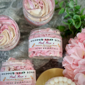Pink Rose & Orange Blossom Honey ~ Whipped Soap Sugar Scrub