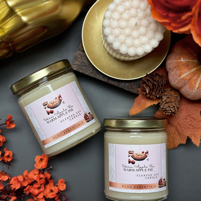 Warm Apple Pie ~ Natural Hand Poured Soy Candle