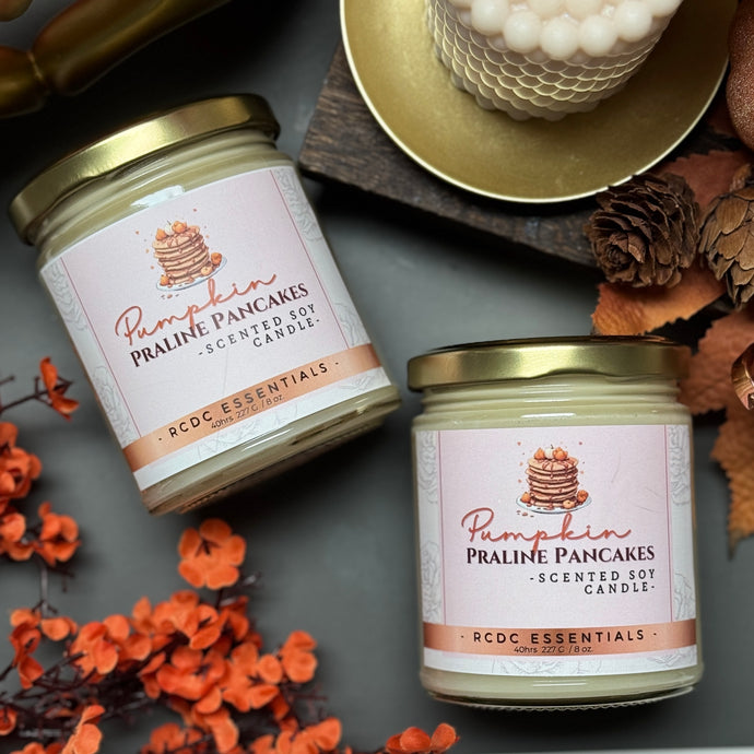 Pumpkin Praline Pancake ~ Natural Hand Poured Soy Candle Med. Jar