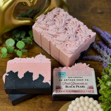 Pink Diamonds & Black Pearl ~ Natural Handmade Cold Process Soap