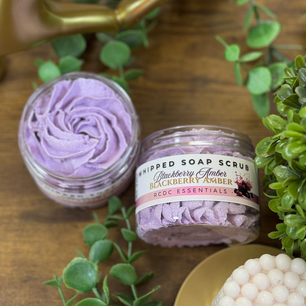 Sorprendentemente Blackberry Amber ~ Exfoliante de azúcar y jabón batido