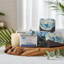 Jabón en barra de leche de cabra elaborado a mano con proceso en frío de madera de teca caribeña (para él)