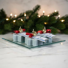 Vela de soja con forma de pilar de burbujas estética de Cranberry Woods/plato dorado redondo