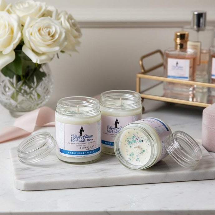 Granja de árboles de Navidad ~ Vela de soja natural vertida a mano en tarro mediano