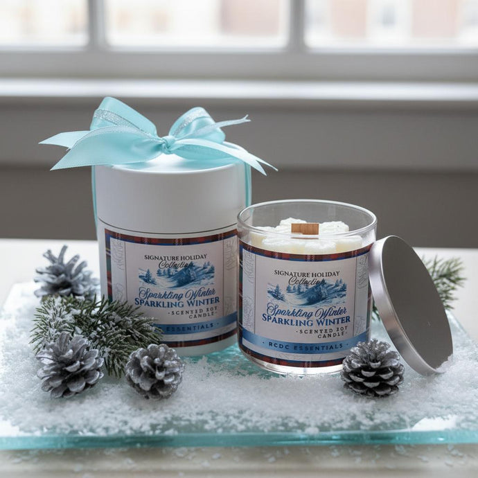 Sparkling Winter ~ Natural Hand Poured Soy Candle Lg. Jar