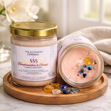 555 Transformation & Change | Energy Charged Crystals ~ Soy Candle