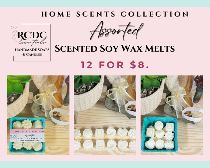 12/$8. Assorted ~ Scented Soy Wax Melts.