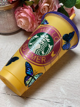 Hello Summer Butterfly ~ Personalized Custom Design Reusable Starbucks Cup