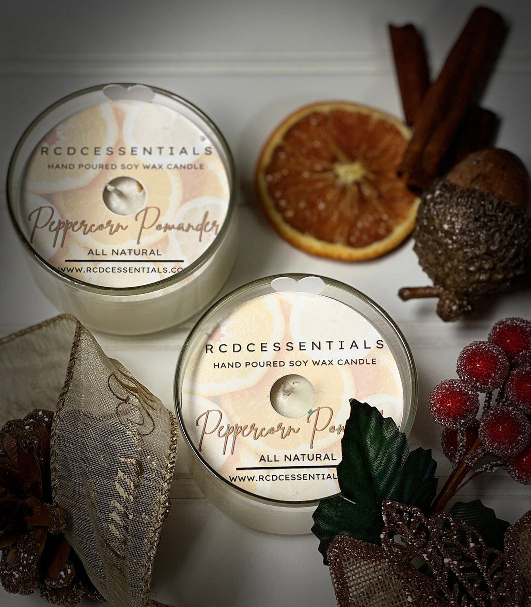 Peppercorn Pomander ~ Natural Hand Poured Soy Candle