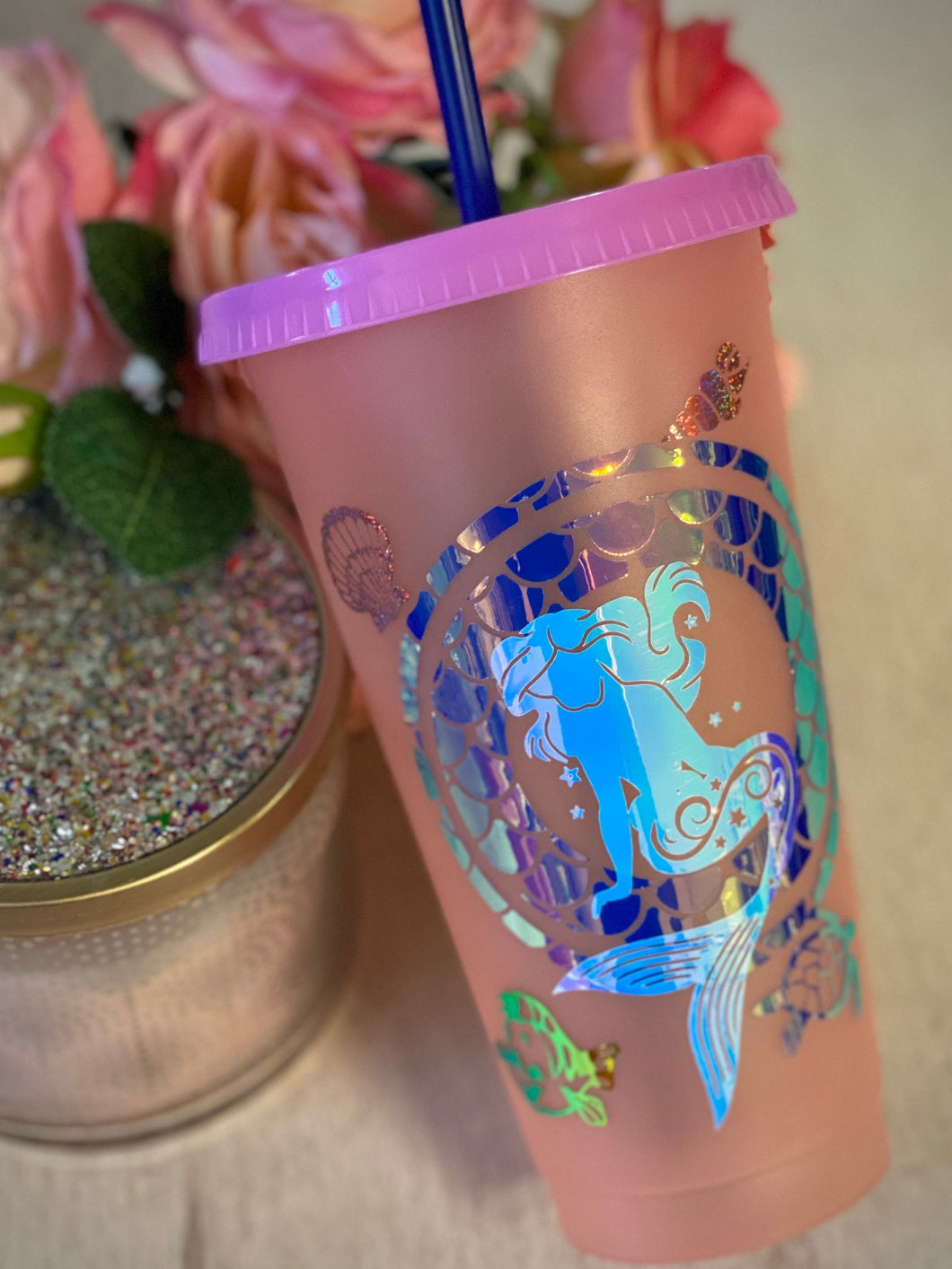 Mermaid Queen~ Custom Reusable Color Changing Cup