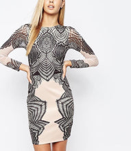 City Chic Illusion Sleeve Body-Con Dress