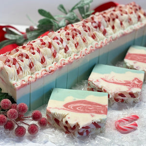 Candy Cane Lane ~ Handmade Cold Process Goat's Milk Bar Soap