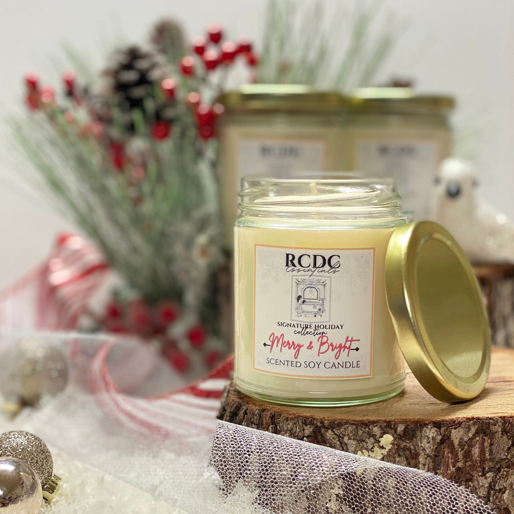 Merry & Bright ~ Natural Hand Poured Soy Candle