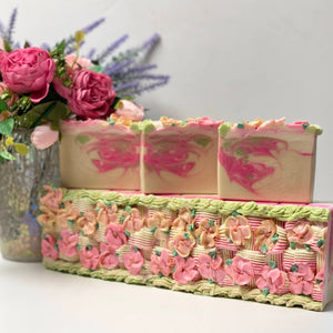 (Only 2 Left) Basketful Of Lilies~  Handmade Cold Process Goat's Milk Bar Soap