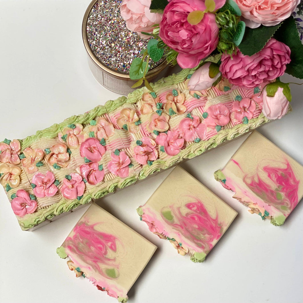 (Only 2 Left) Basketful Of Lilies~  Handmade Cold Process Goat's Milk Bar Soap