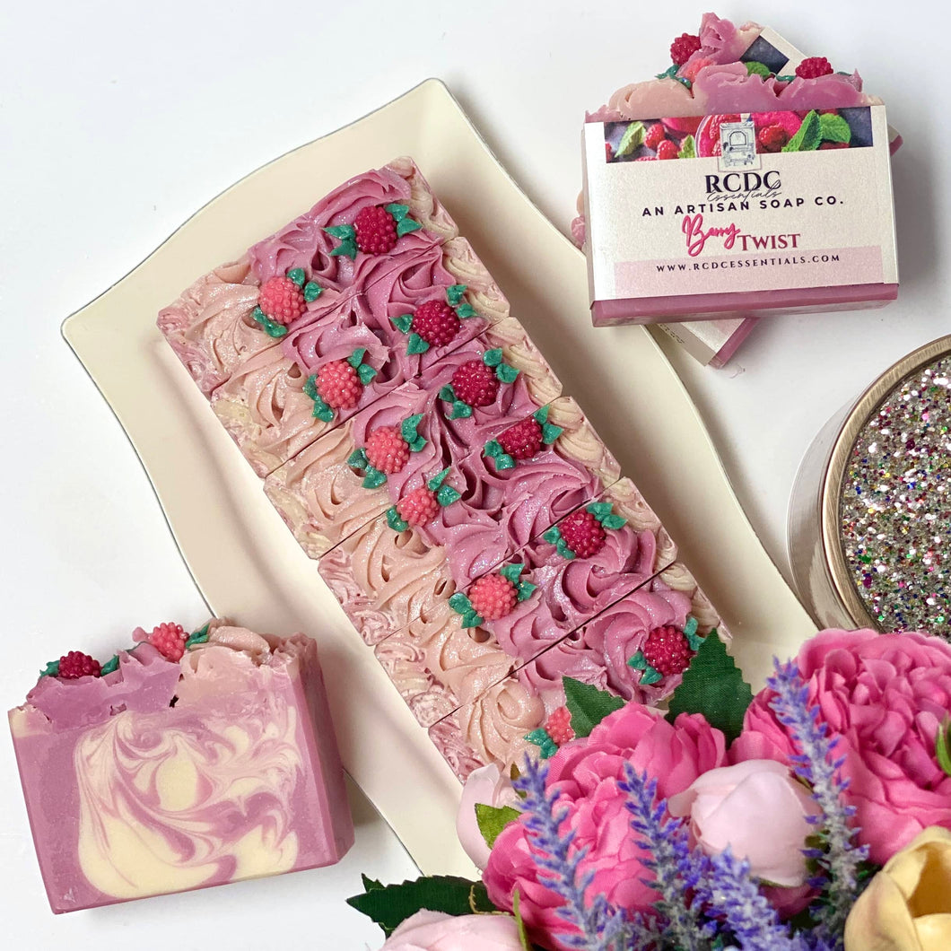 (Only 1 Left) Berry Twist ~ Handmade Goat's Milk Cold Process Soap
