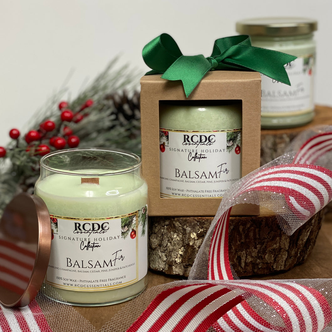 Balsam Fir ~ Natural Hand Poured Soy Candle Lg. Jar