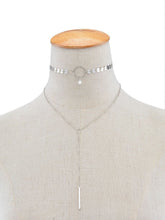 Gold Silver Long Star Tassel Choker Necklace