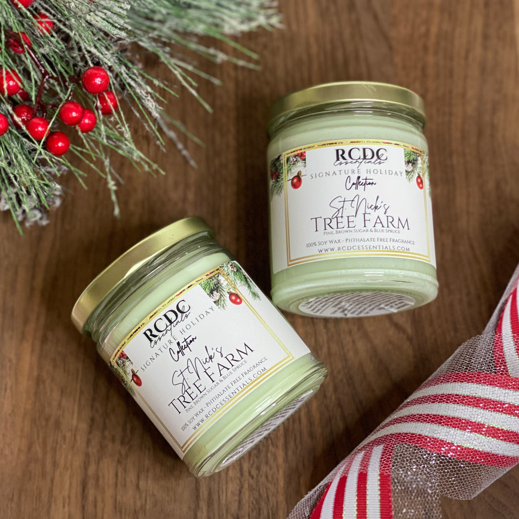 St. Nick's Tree Farm ~ Natural Hand Poured Soy Candle Med. Jar