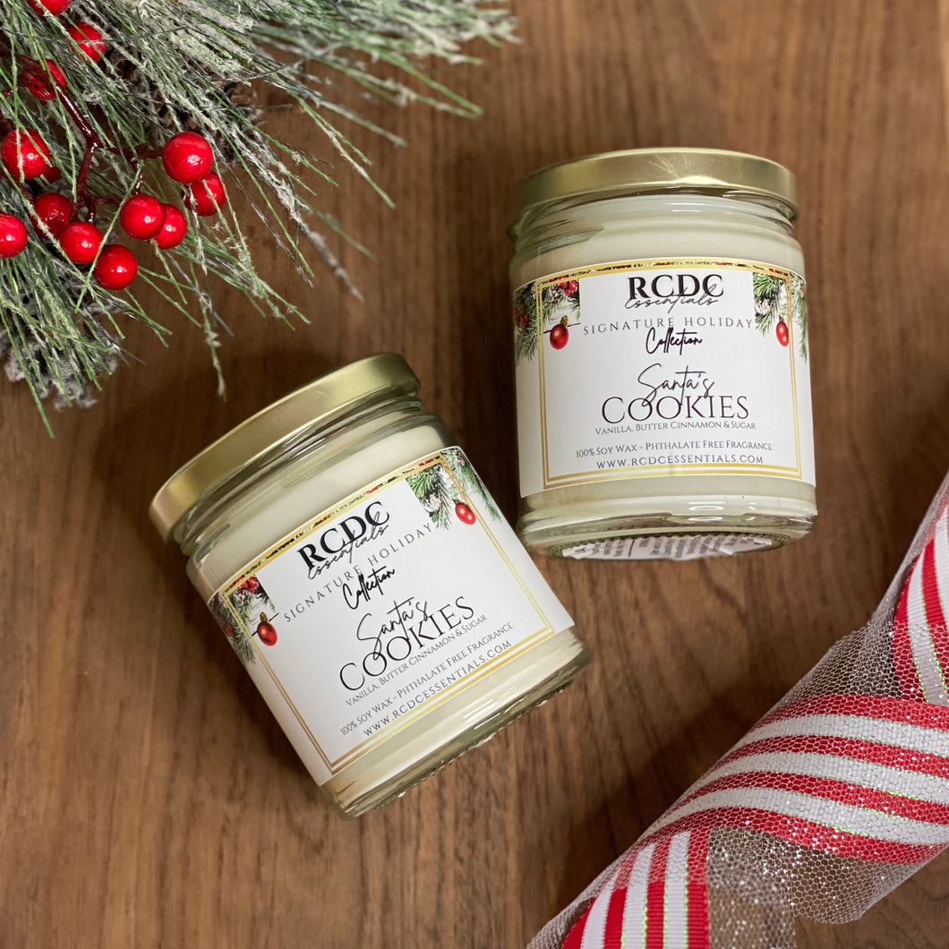 Santa's Cookies ~ Natural Hand Poured Soy Candle Med. Jar