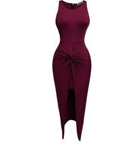 Knotted Form Fitting Maxi Dress RCDCessentials Knotted Form Fitting Maxi Dress RCDCessentials