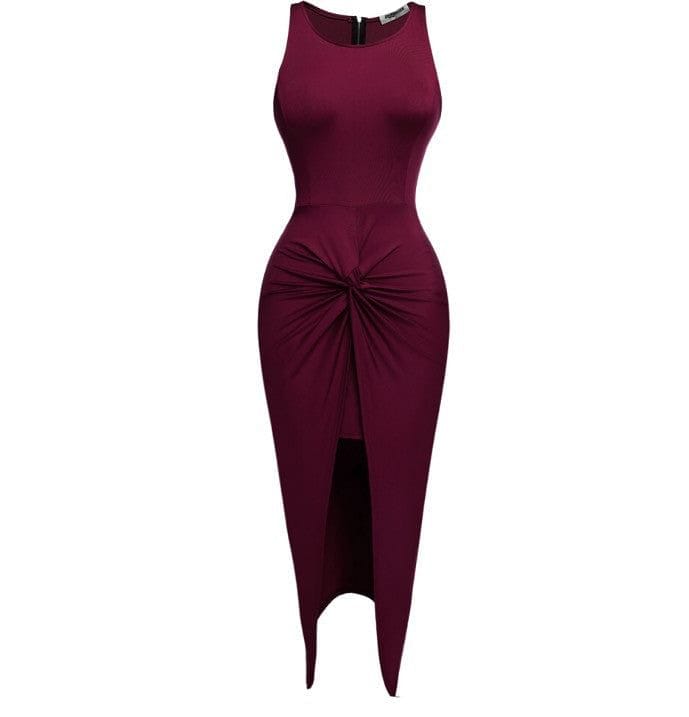 Knotted Form Fitting Maxi Dress RCDCessentials Knotted Form Fitting Maxi Dress RCDCessentials