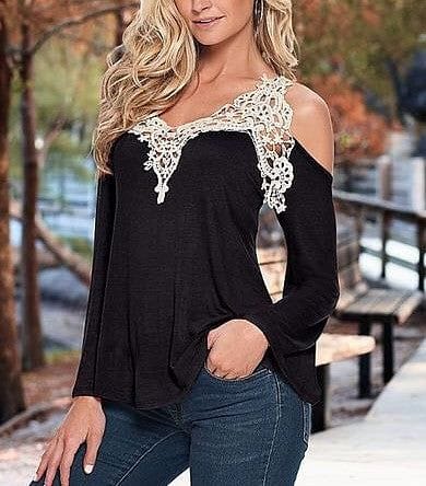 Crochet cold shoulder top sales