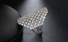 Lexi Pave Platinum Plated Cocktail Ring