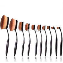 Oval Shape 10pcs Professional Foundation/Powder Brush Kit